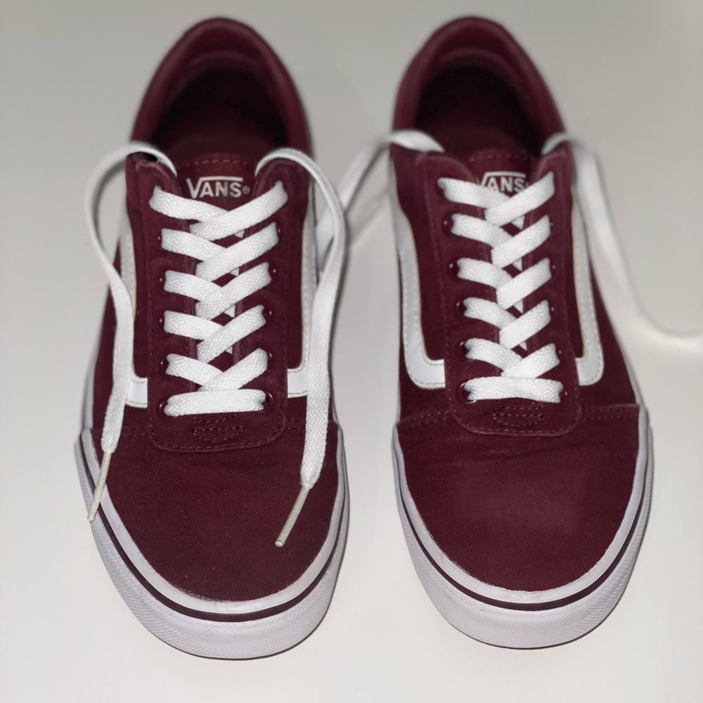 Burgundy Vans Shoes